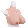 CrossGearX Buste Seins réalistes Coton Col haut Bonnet D